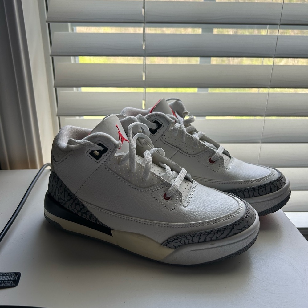 Kids retro Jordan 3 (white cement reimagined)